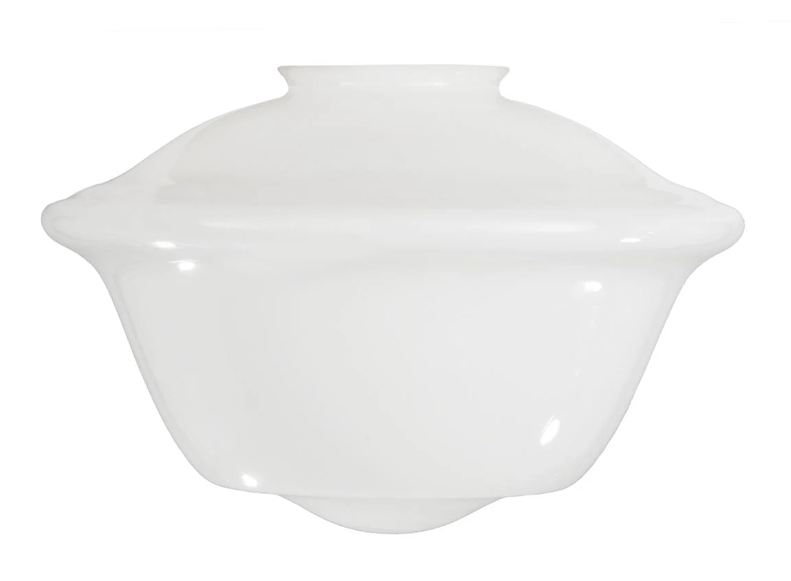 12" Modern Opal Schoolhouse Shade, 4 inch lip fitter (08806)